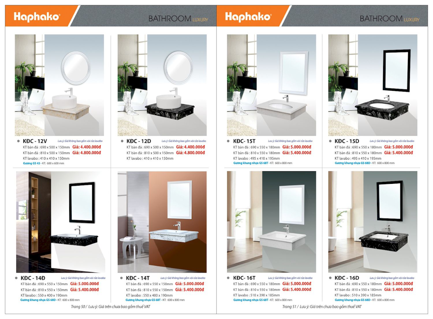 Thiết bị vệ sinh HAPHAKO Catalogue và Bảng giá mới nhất /Page 26